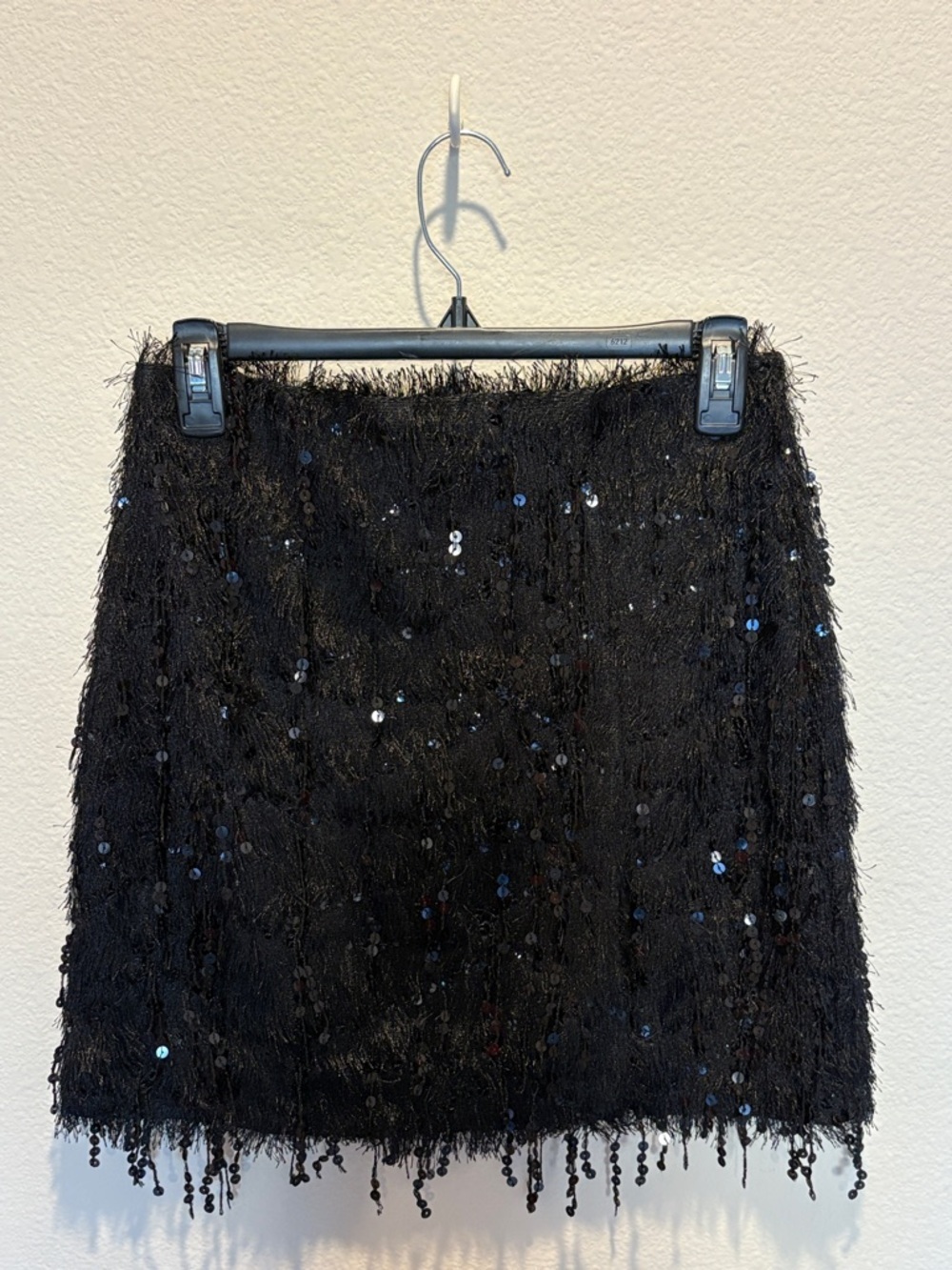 H&M Black Textured Sequin Skirt